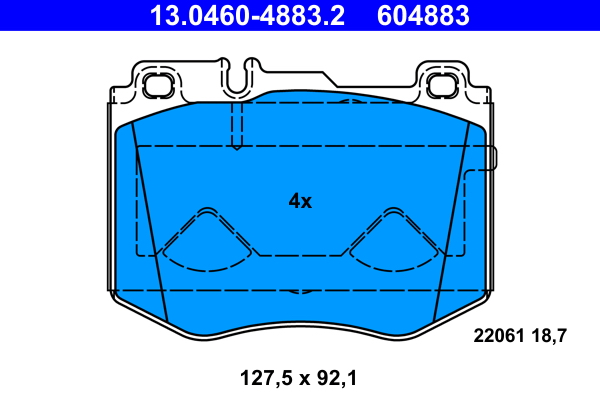 ATE prednje kočione pločice Mercedes-Benz C E GLC W205 W213 C257 C253 13.0460-4883.2