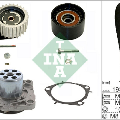 Set zupčastog remena / kaiša sa vodenom pumpom INA Fiat 1.6 D Punto, Grande Punto, Doblo, Bravo, Linea – 530 0561 30