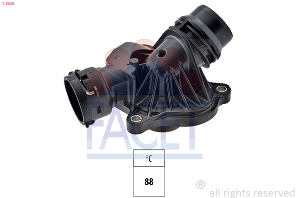 FACET termostat 88°C 7.8636 za BMW 1 3 5 6 7 X3 X5 X6 (sa brtvom)