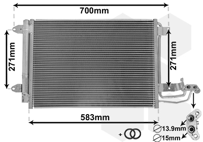 Hladnjak klime VW Caddy 4 Van Wezel 58005209
