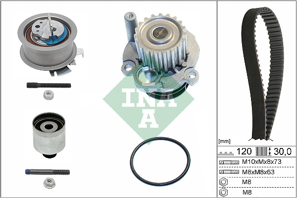 INA Set zupčastog remena VW Golf 5 1.9 TDI 530 0201 32