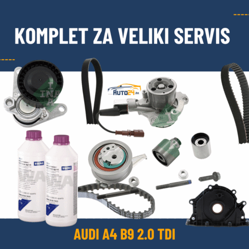 Komplet za veliki servis Audi A4 B9 2.0 TDI 90–140 kW s remenom uljne pumpe – INA + Continental