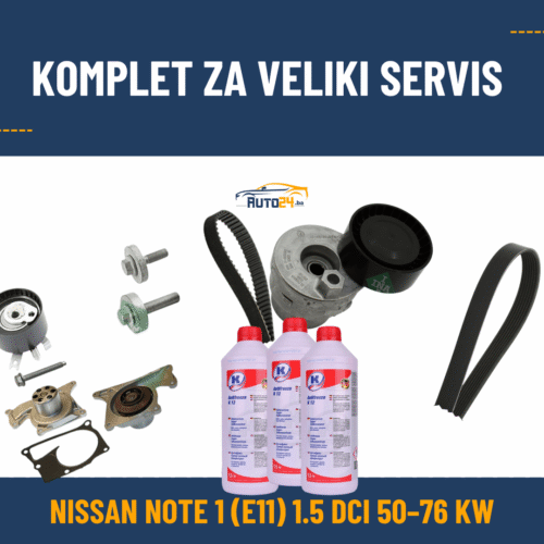 Komplet za veliki servis Nissan Note 1 (E11) 1.5 dCi 50–76 kW bez klima-uređaja – INA + Kuttenkeuler