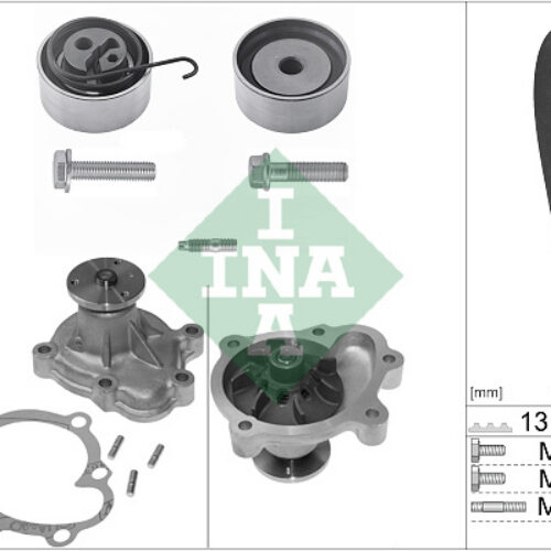 Set zupčastog remena/kaiša s vodenom pumpom Opel Astra J, Corsa D 1.7 CDTI – INA 530 0338 30