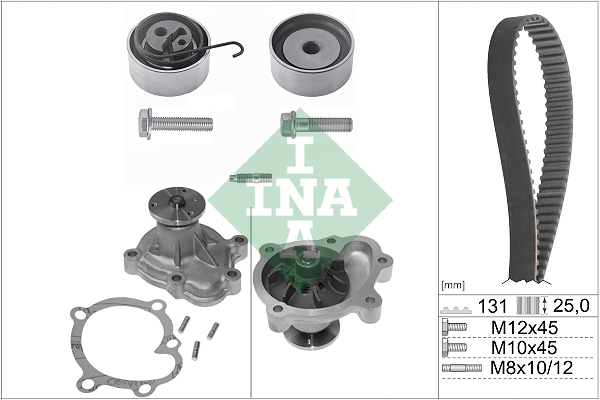Set zupčastog remena s vodenom pumpom Opel Astra J Opel Corsa D 1.7 CDTI INA 530 0338 30