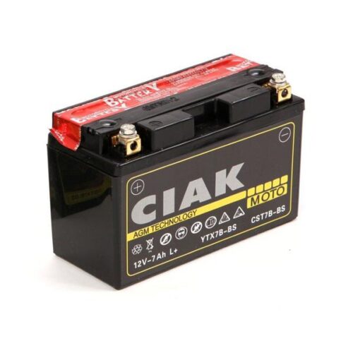 CIAK Starter AGM Moto akumulator YT7B- BS 12V 7Ah 120A L+