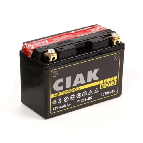CIAK Starter AGM Moto akumulator YT9B-BS 12V 8Ah 115A L+