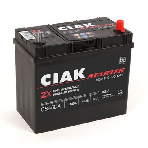 CIAK Starter Asia akumulator 12V 45Ah 330A D+ – CS45DA
