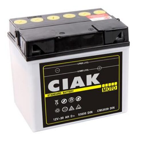 CIAK Starter Moto akumulator 53030 DIN 12V 30Ah 180A D+