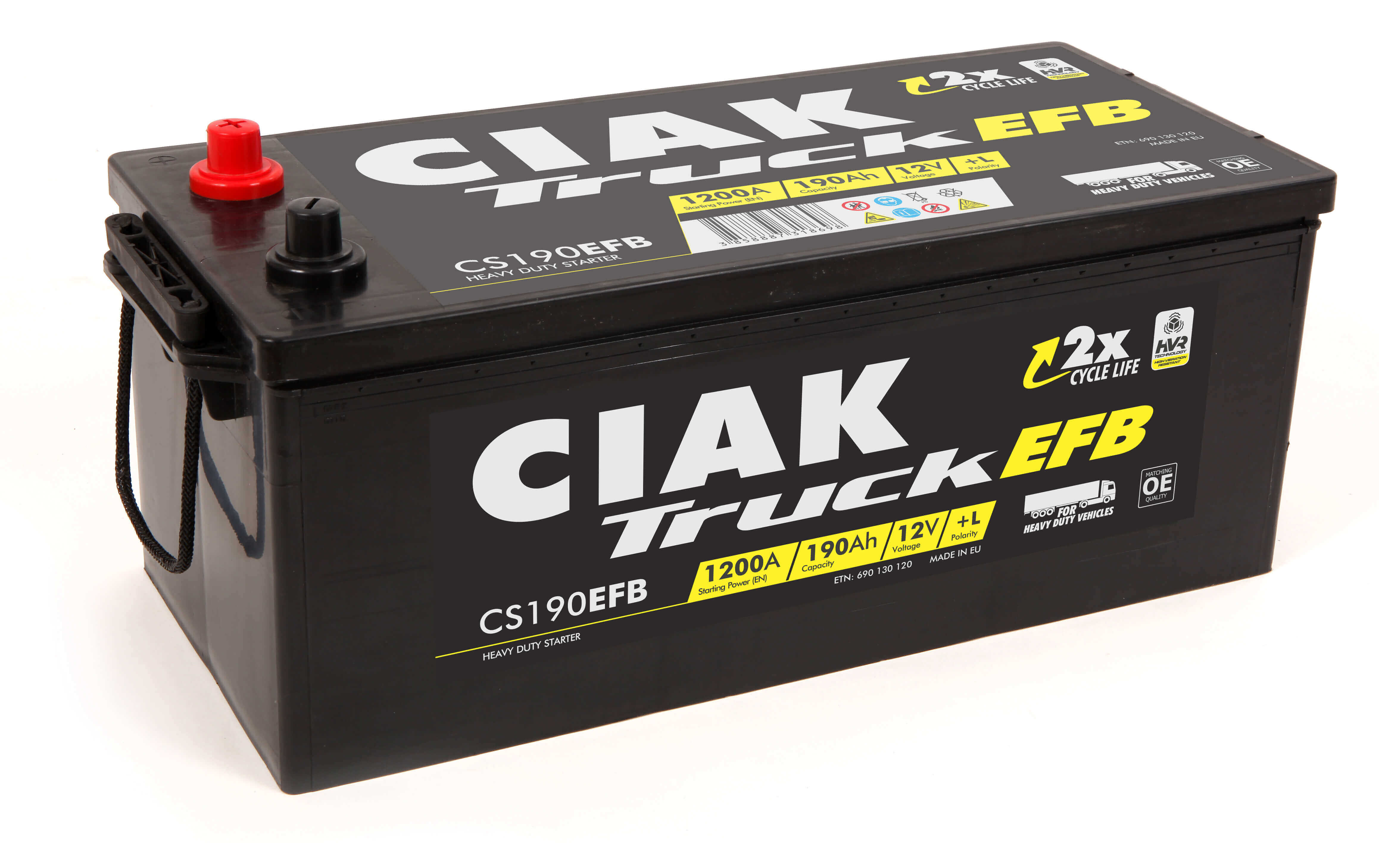 CIAK Truck EFB akumulator 12V 190Ah 1200A – CS190EFB-CSS