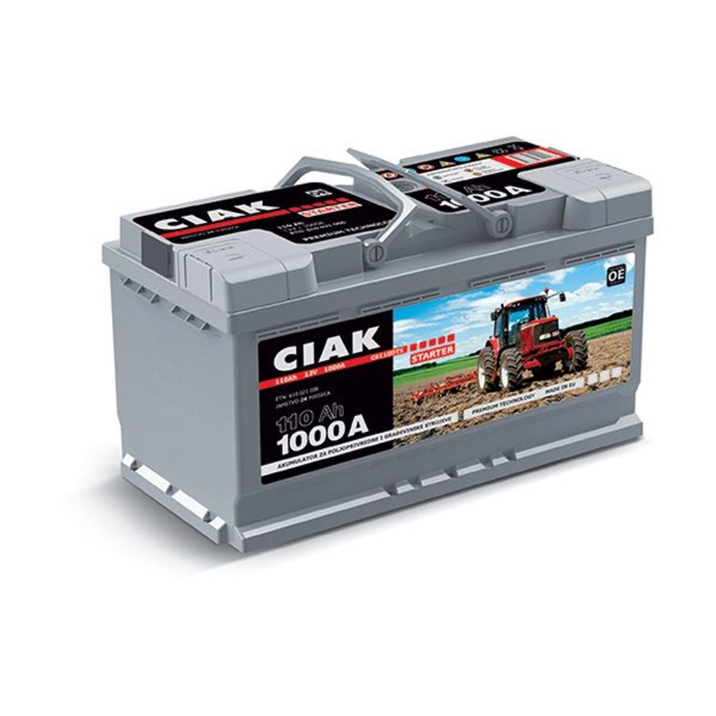 CIAK Starter akumulator 12V 110Ah 1000A Traktor Profi – CS110DTS